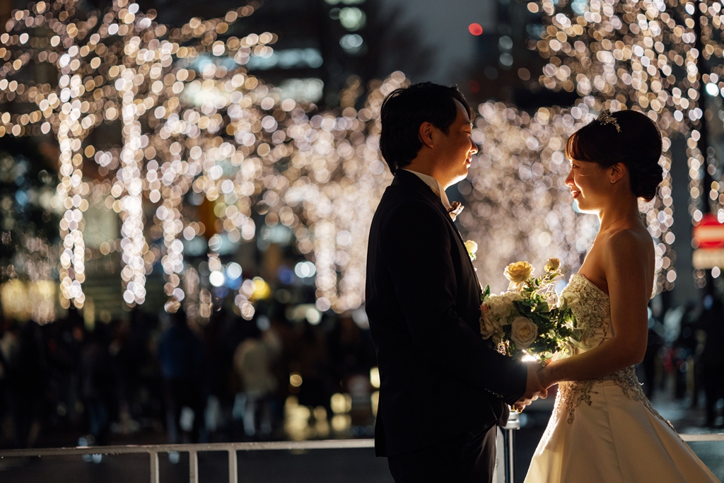 クリスマスイブに、東京駅でキラキラ撮影♡
