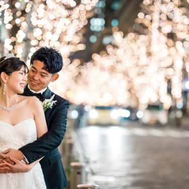都会の夜景とクラシックな東京駅で残す、最高の前撮り写真