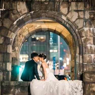 都会の夜景とクラシックな東京駅で残す、最高の前撮り写真